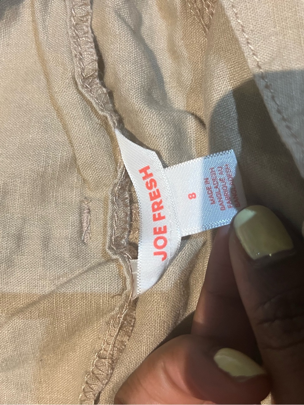 Joe Fresh Khaki A-Line Utility Skirt with Belt - Picture 8 of 8
